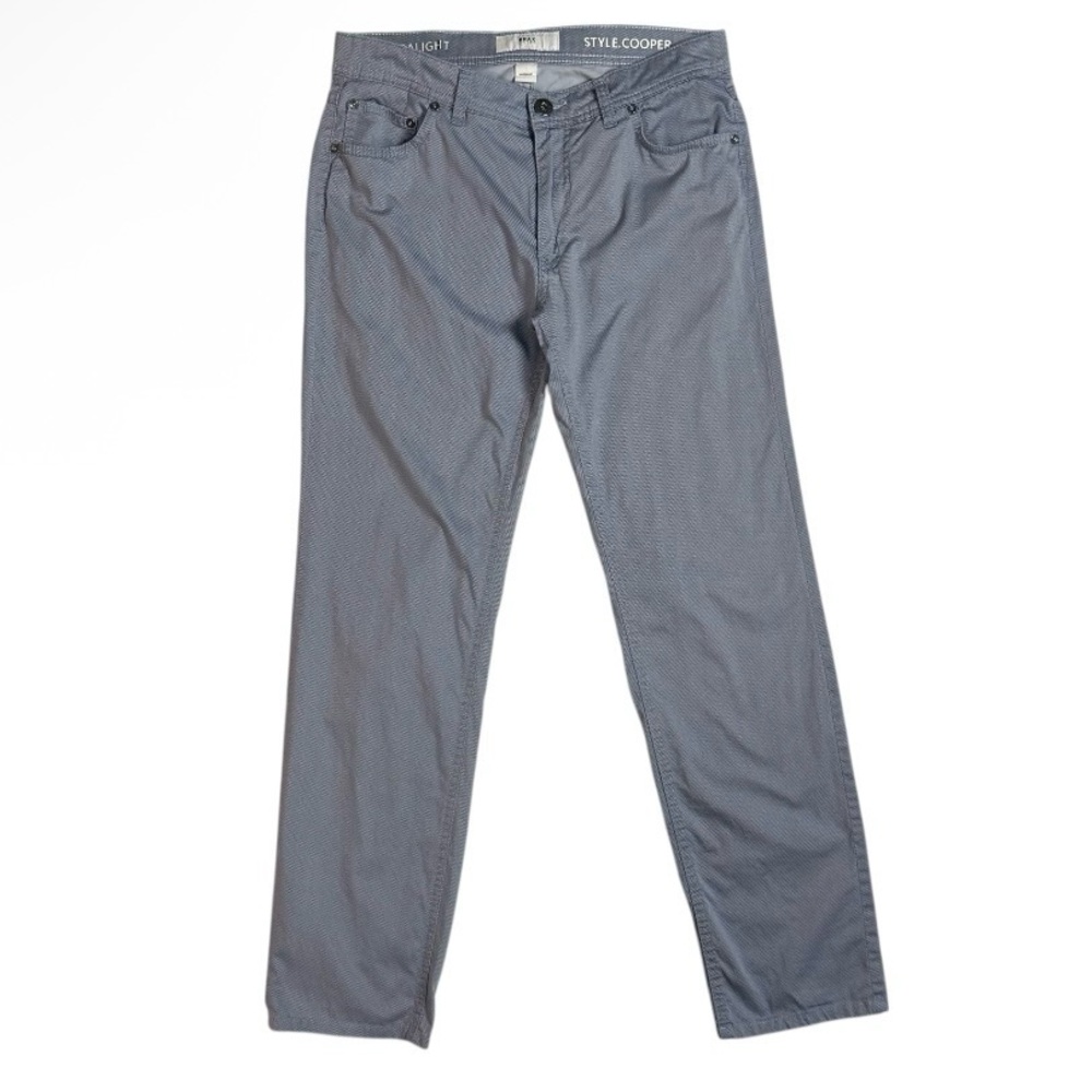 BRAX Cooper Ultralight Men’s Pants Gray Micro Print Stretch 31x32 EU 46